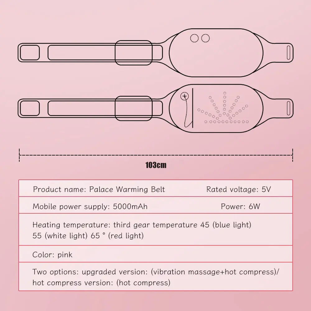 Electric Heated Hot Compress Belt Massager